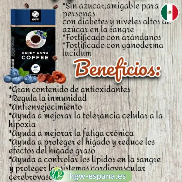 cafe con ganoderma arandanos3 es Café de Ganoderma y Arándanos HGW ☕ | Berry Gano Coffee - Defensas - Imagen 3