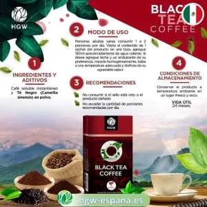 Café con Té Negro HGW ⚡ | Black Tea Coffee Energía Prolongada