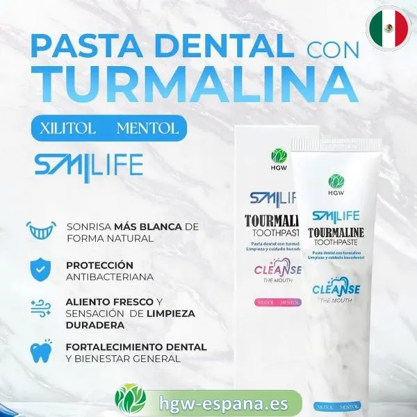crema dental turmalina blanca tourmaline1 es Pasta de Dientes Turmalina Blanca HGW | Protección y Brillo Natural