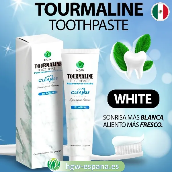 crema dental turmalina blanca tourmaline3 es Pasta de Dientes Turmalina Blanca HGW | Protección y Brillo Natural - Imagen 3